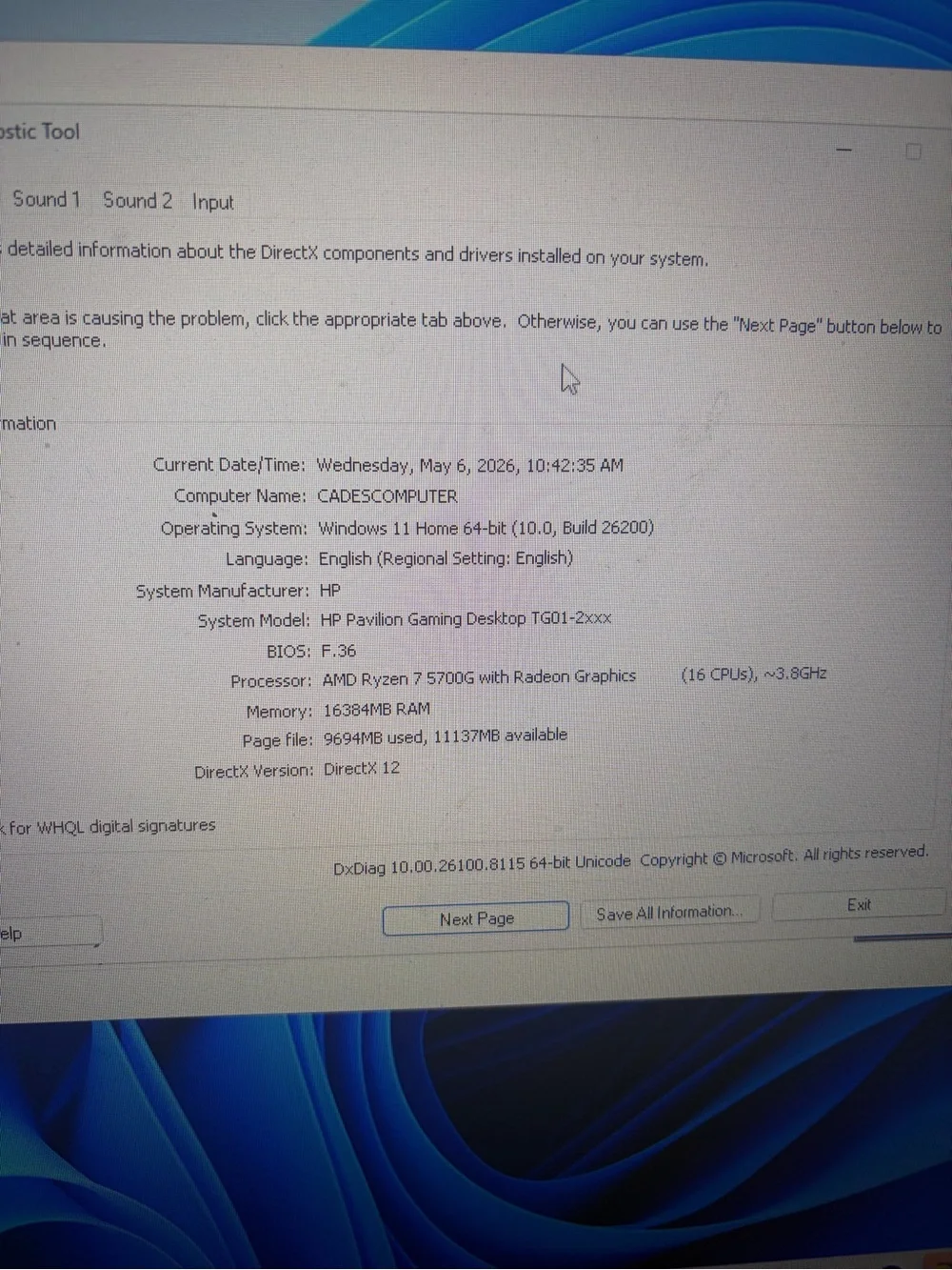 HP PAVILLION GAMING PC